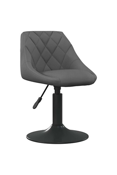 Concept Scaun de bucătărie, gri închis, catifea