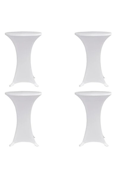 Concept Κάλυμμα τραπεζιού με πόδια Ø60 cm, 4 τεμ., λευκό, Ελαστικό