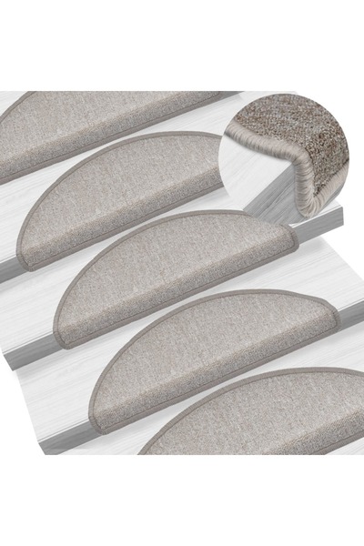 Concept Πατάκια σκαλοπατιών, 15 τεμ., γκρι-μπεζ, 65x24x4 cm