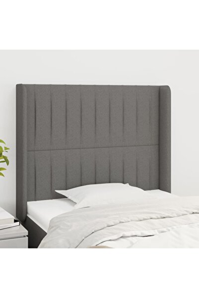 Concept Κεφαλάρι σκούρο γκρι με φτερά 103x16x118/128 cm ύφασμα