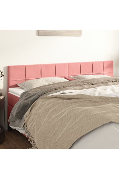 Concept Κομοδίνα, 2 τεμ., ροζ, 90x5x78/88 cm, Βελούδο