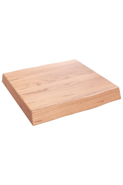 Concept Blat masă, 40x40x6 cm, maro, lemn stejar tratat contur organic