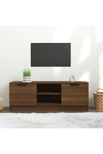 Concept Comodă TV, stejar maro, 102x35x36,5 cm, lemn prelucrat