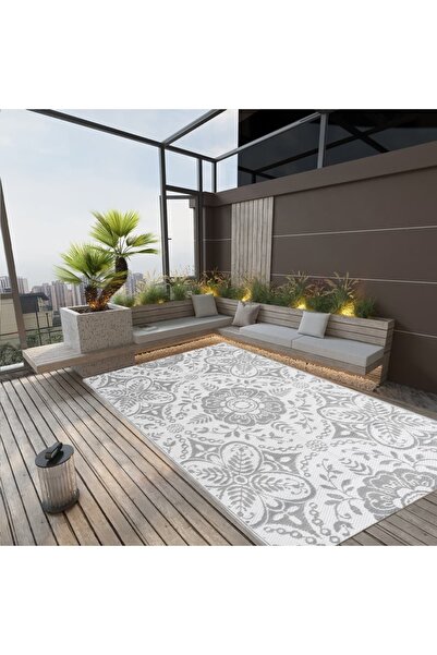 Concept Covor de exterior, gri deschis, 140 x 200 cm, PP