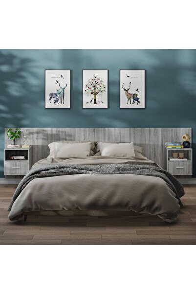 Concept Επιτοίχια κομοδίνα, 2 τεμ., γκρι Sonoma