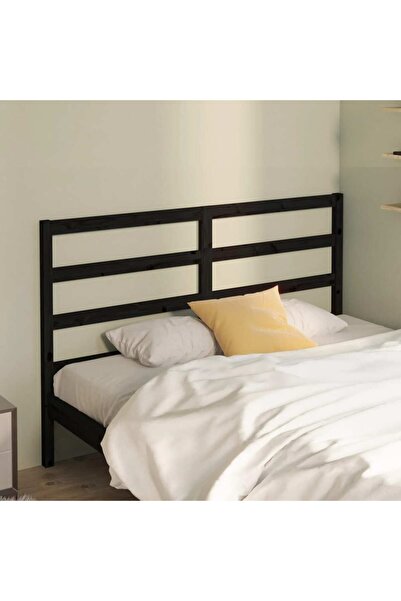 Concept Κομοδίνο, μαύρο, 146x4x100 cm, μασίφ ξύλο πεύκου