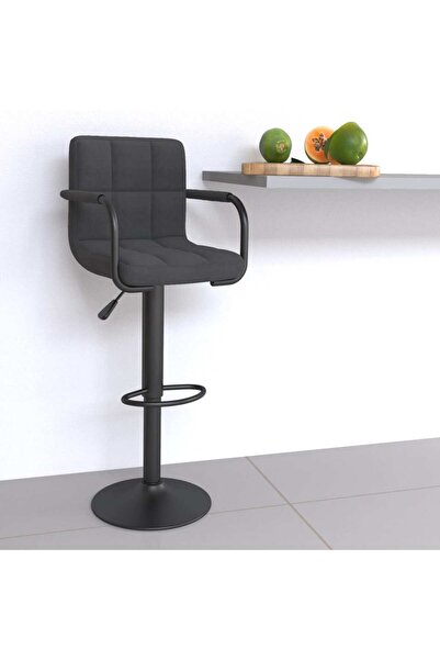 Concept Σκαμπό μπαρ, σκούρο γκρι, ύφασμα