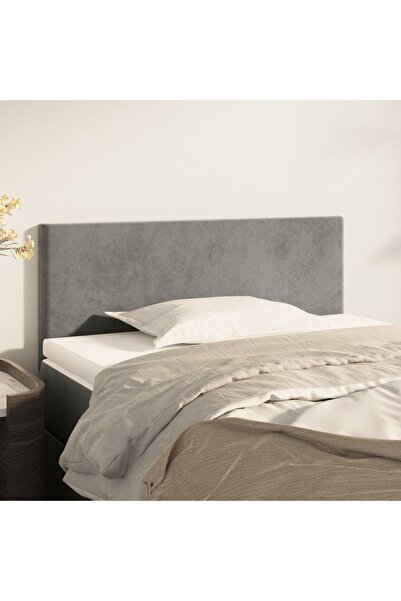 Concept Tăblie de pat, gri deschis, 100x5x78/88 cm, catifea