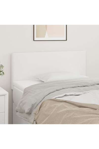 Concept Tăblie de pat, alb, 100x5x78/88 cm, piele ecologică