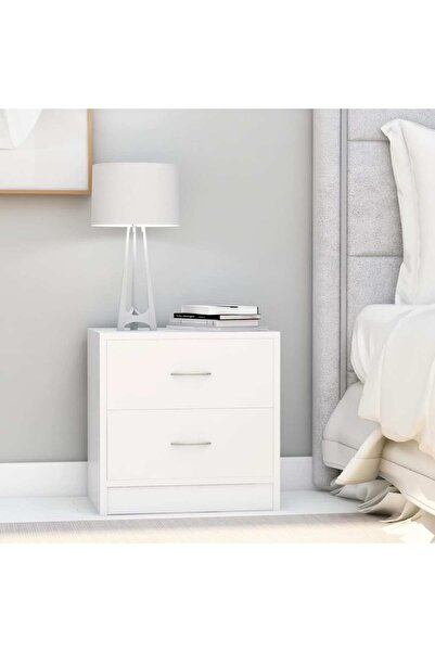 Concept Noptiere, 2 buc., alb, 40 x 30 x 40 cm, PAL