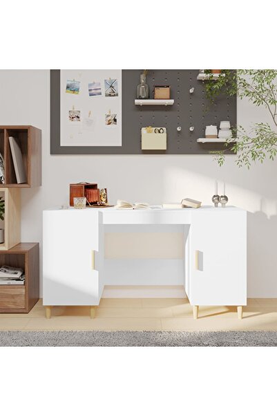 Concept Birou, alb, 140x50x75 cm, lemn compozit