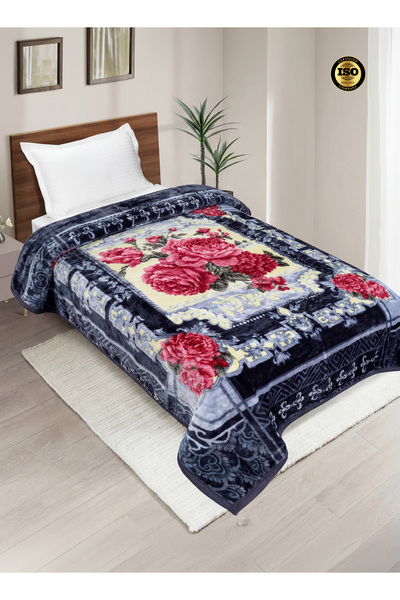 PARRY LIFE Single 2 Ply Raschel Blanket – 100% Polyester, Soft & Warm, 160x22...