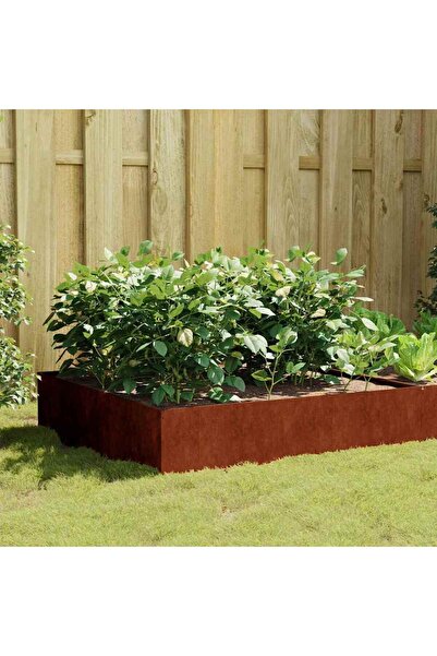 Concept Υπερυψωμένο παρτέρι κήπου, 100x100x41 cm, ατσάλι Corten