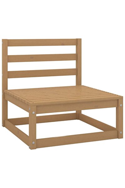 Concept Καναπές κήπου, καφέ μελί, μασίφ ξύλο πεύκου