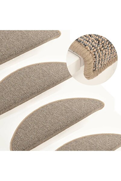 Concept Πατάκια σκαλοπατιών, 15 τεμ., γκρι και καφέ, 65x21x4 cm