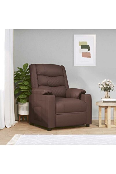 Concept Ηλεκτρική πολυθρόνα μασάζ, καφέ, οικολογικό Δερμάτινο