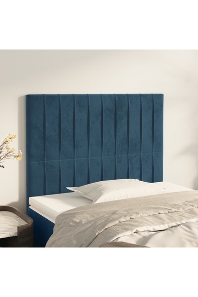 Concept Tăblii de pat, 2 buc, albastru închis, 100x5x78/88 cm, catifea