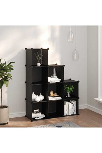 Concept Οργανωτής αποθήκευσης κύβων, 9 κύβοι, μαύρο, PP