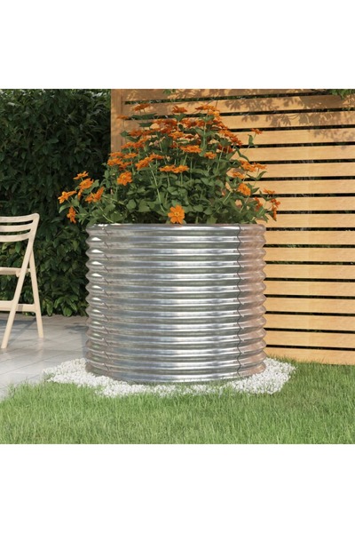 Concept Jardinieră argintiu 80x80x68 cm oțel vopsit electrostatic