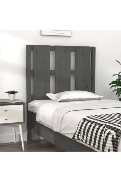 Concept Κομοδίνο, γκρι, 80,5x4x100 εκ., μασίφ ξύλο πεύκου