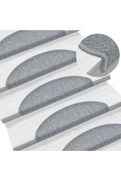 Concept Πατάκια σκαλοπατιών, 15 τεμ., ανοιχτό γκρι, 56x17x3 cm