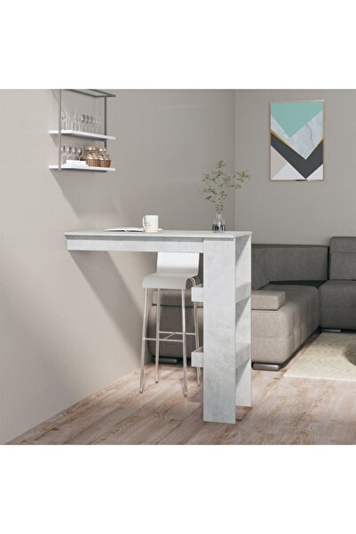 Concept Masă de bar de perete gri beton 102x45x103,5 cm lemn prelucrat