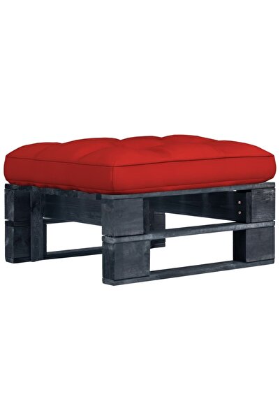 Concept Taburet din paleți de grădină, negru, lemn de pin tratat