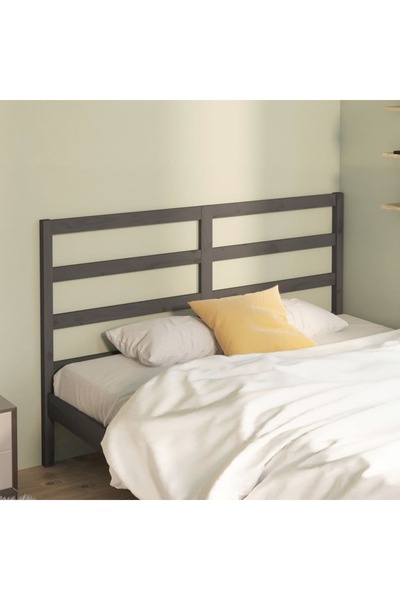 Concept Tăblie de pat, gri, 126x4x100 cm, lemn masiv de pin