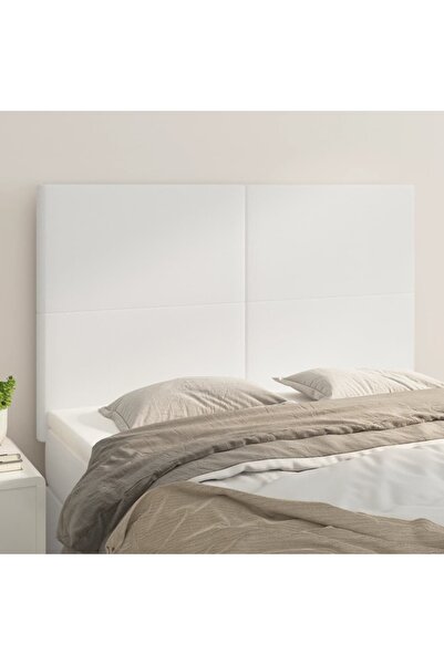 Concept Κομοδίνα, 4 τεμ., λευκά, 72x5x78/88 cm, οικολογικό Δερμάτινο