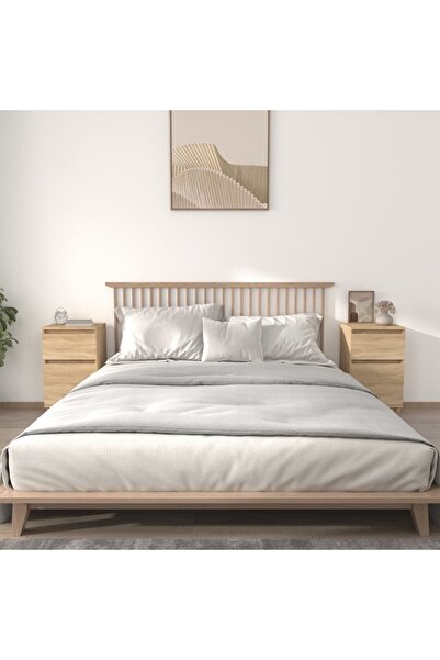 Concept Noptiere, 2 buc., stejar sonoma, 40x35x70 cm, lemn prelucrat