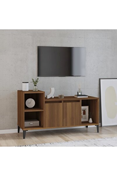 Concept Comodă TV, stejar maro, 100x35x55 cm, lemn prelucrat