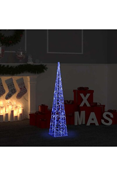 Concept Decorative LED light cone, blue, 90 cm, acrylic