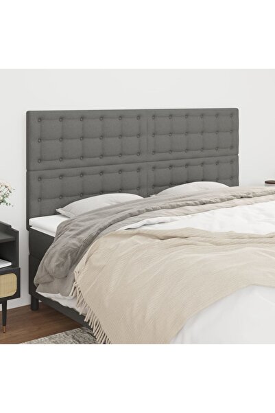 Concept Κομοδίνα, 4 τεμάχια, σκούρο γκρι, 90x5x78/88 cm, ύφασμα