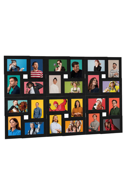 Concept Κορνίζα κολάζ φωτογραφιών για φωτογραφίες 24x (10x15 cm), μαύρη, MDF