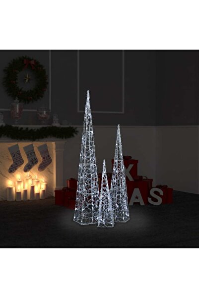 Concept Decorative LED cone set, cool white, 60/90/120 cm, acrylic