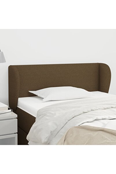 Concept Tăblie de pat cu aripioare maro închis 83x23x78/88 cm textil