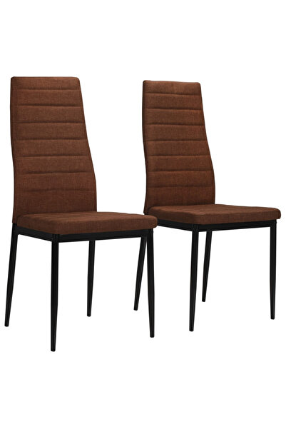 Concept Scaune de bucătărie, 2 buc., maro, material textil