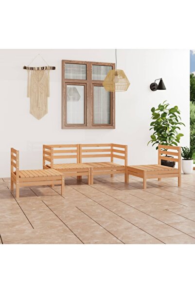 Concept Σετ επίπλων κήπου, 4 τεμάχια, από μασίφ ξύλο πεύκου