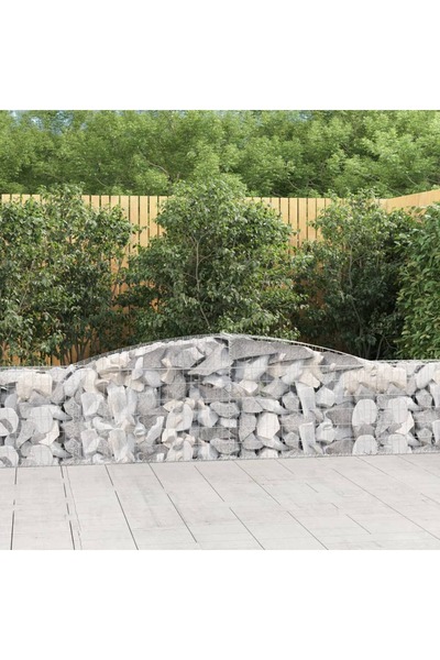 Concept Coș gabion arcuit 400x30x60/80 cm fier galvanizat