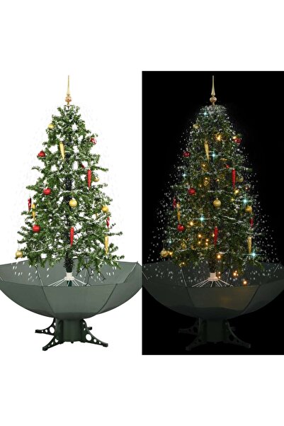 Concept Χριστουγεννιάτικο δέντρο με βάση από χιόνι και ομπρέλα, πράσινο, 170 εκ.