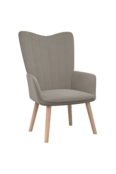 Concept Πολυθρόνα, ανοιχτό γκρι, Βελούδο