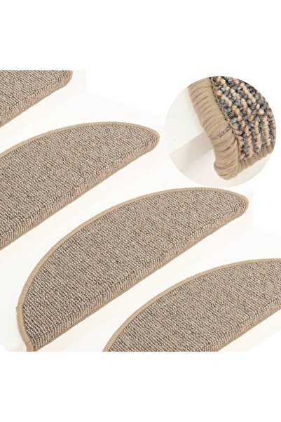 Concept Πατάκια σκαλοπατιών, 15 τεμ., καφέ, 56x17x3 cm