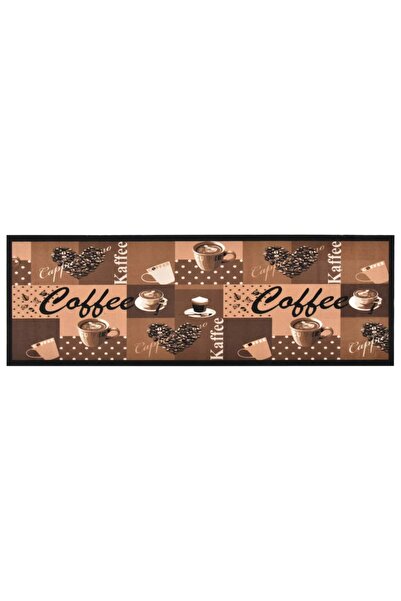 Concept Covoraș bucătărie, lavabil, maro, model cafea 60x300 cm
