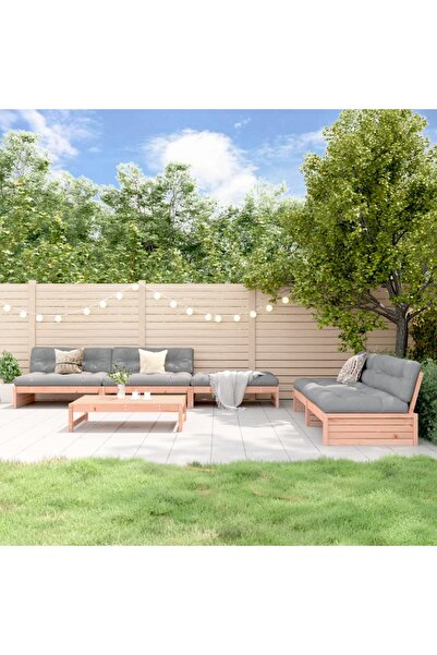 Concept Set mobilier de grădină cu perne, 6 piese, lemn masiv Douglas