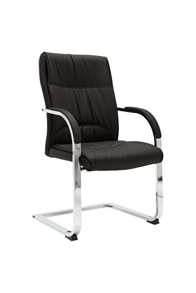 Concept Καρέκλα γραφείου κονσόλα, μαύρη, οικολογικό Δερμάτινο