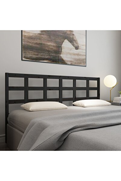 Concept Κομοδίνο, μαύρο, 205,5x4x100 cm, μασίφ ξύλο πεύκου