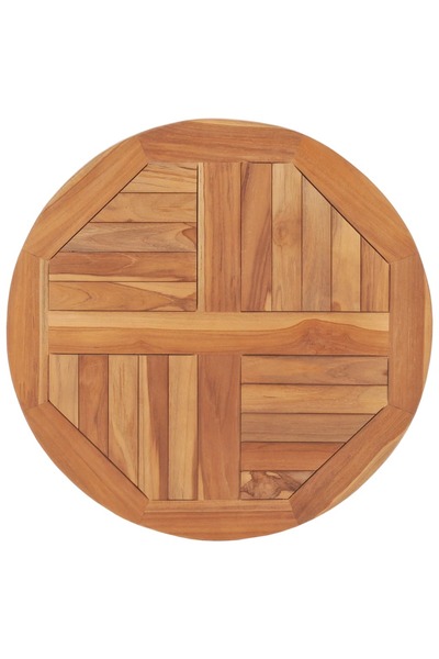 Concept Blat de masă, 60 cm, lemn masiv de tec, rotund, 2,5 cm