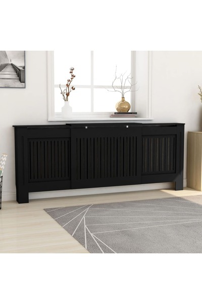 Concept Mască pentru calorifer, negru, 205 cm, MDF