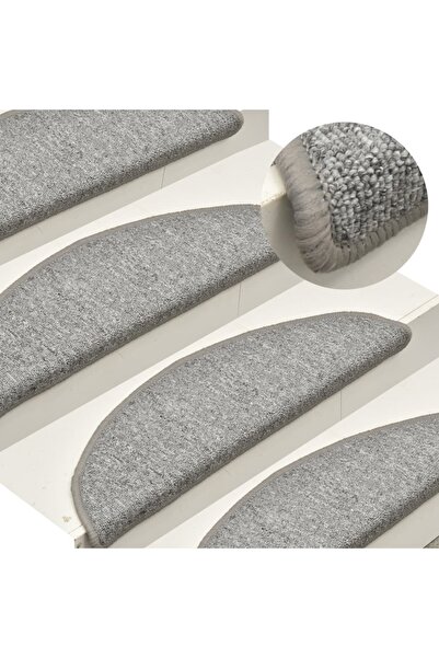 Concept Πατάκια σκαλοπατιών, 15 τεμ., ανοιχτό γκρι, 56x17x3 cm