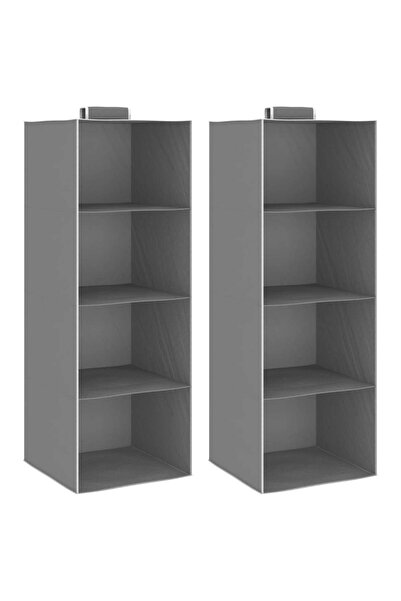 Concept Organizatoare suspendate dulap, 2 buc., cu 4 rafturi, textil